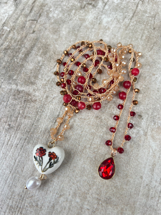Collana rubino rossa